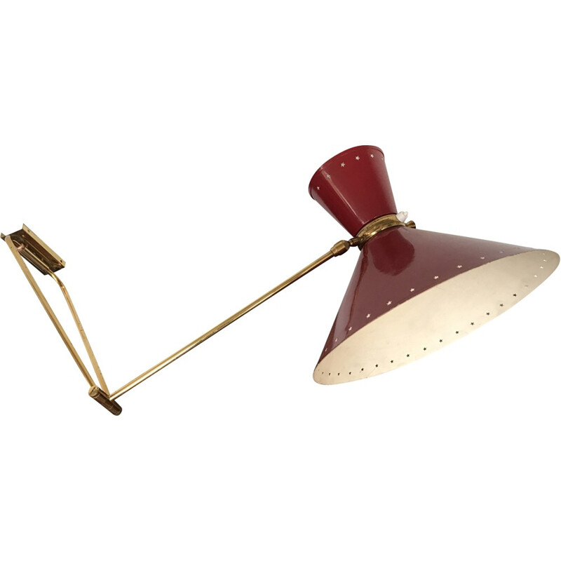 Lunel Diabolo wall lamp by Mathieu René - 1950s