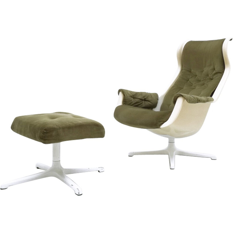 "Galaxy" armchair and ottoman by A.Svensson and Y.Sandström for Dux - 1960s