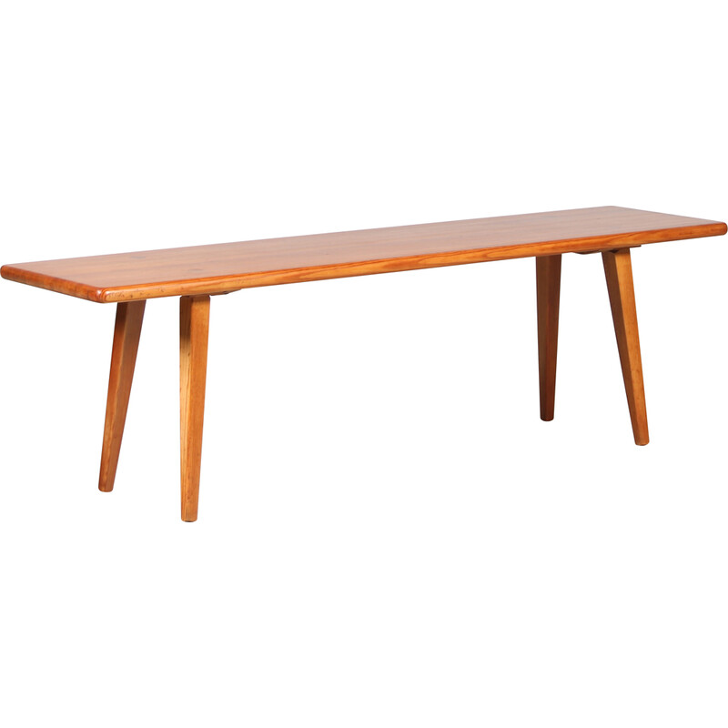 Vintage pine bench by Carl Malmsten for Svensk Fur, Sweden 1960