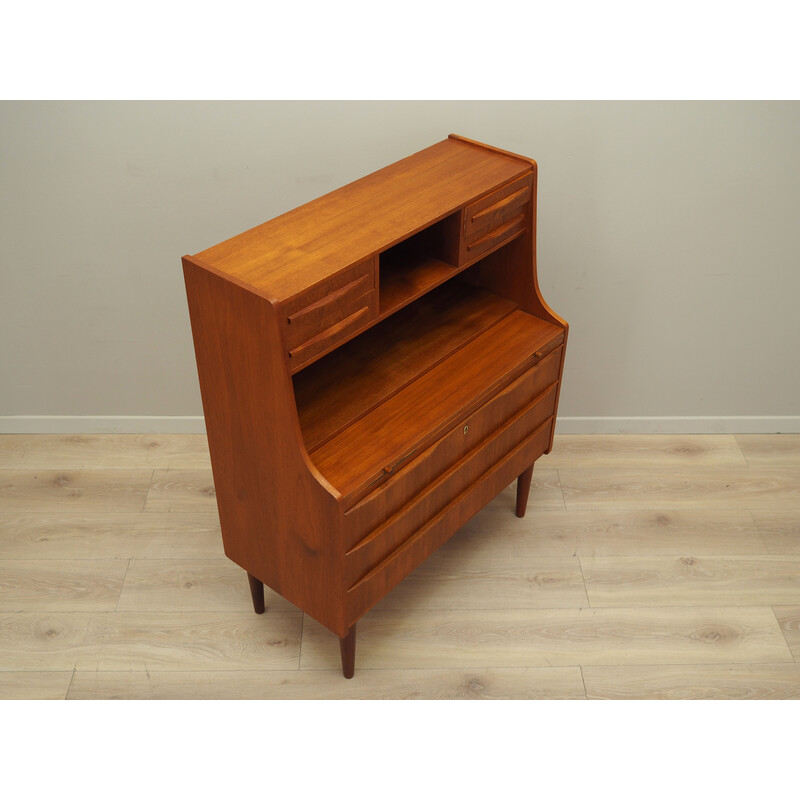 Vintage teakhouten secretaire, Denemarken 1970