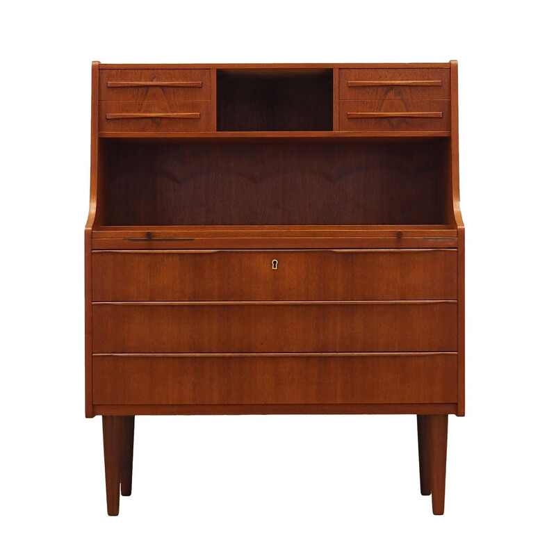 Vintage teakhouten secretaire, Denemarken 1970