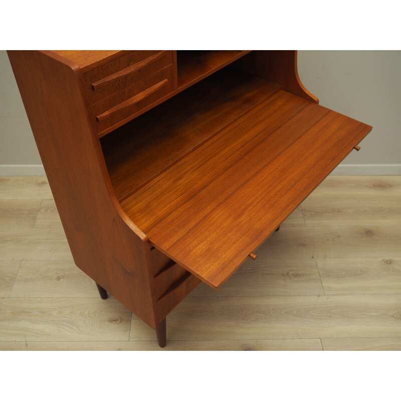 Vintage teakhouten secretaire, Denemarken 1970