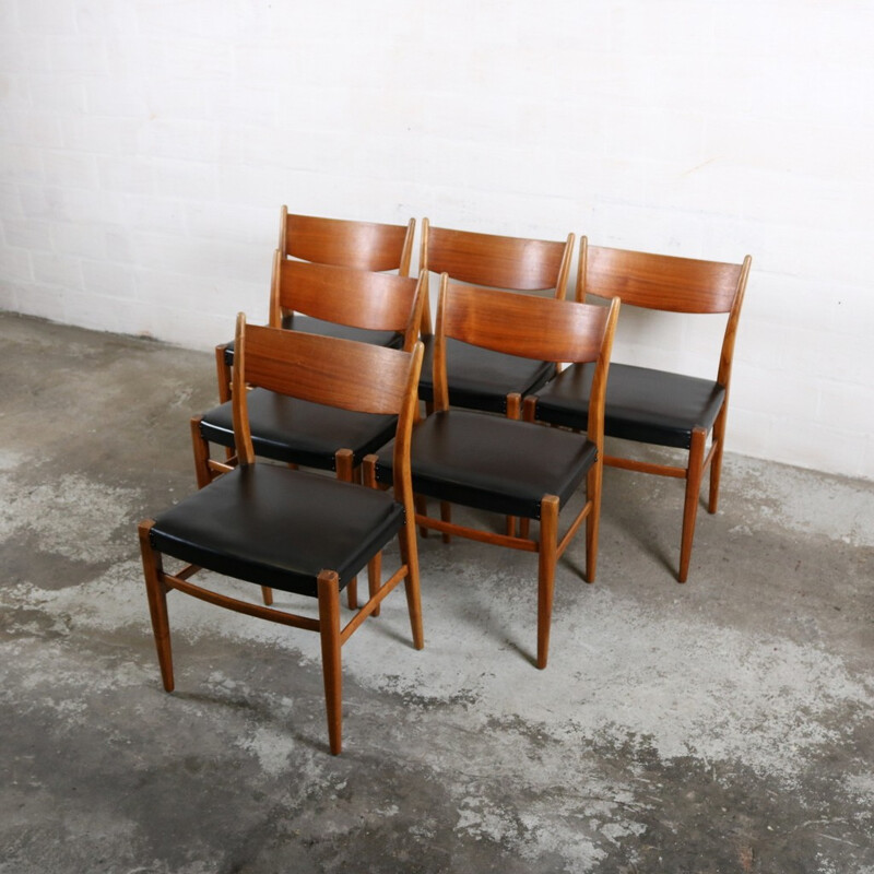 Set of 6 Pastoe design chairs - 1960s