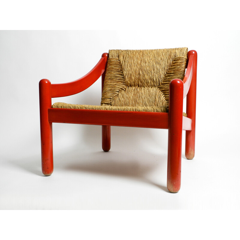 Vintage 930 Carimate roter Sessel von Vico Magistretti für Cassina, Italien 1963