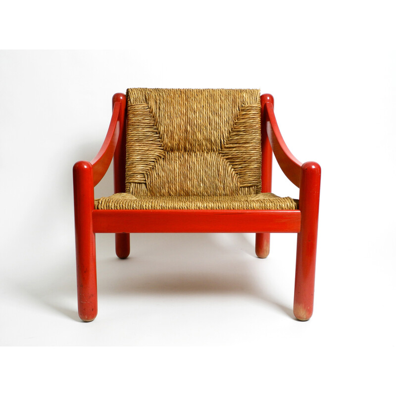 Sillón Vintage 930 Carimate rojo de Vico Magistretti para Cassina, Italia 1963