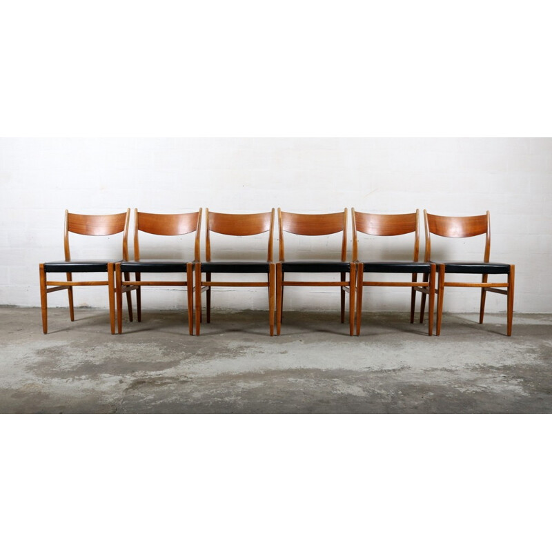 Suite de 6 chaises design Pastoe - 1960