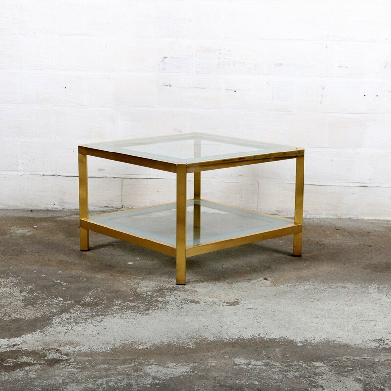 Gilded coffee table by Fedam - 1970