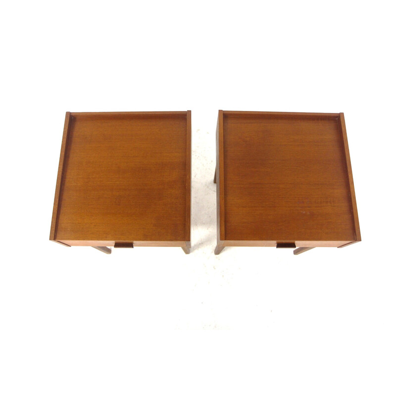 Pair of vintage teak night stands, Sweden 1960