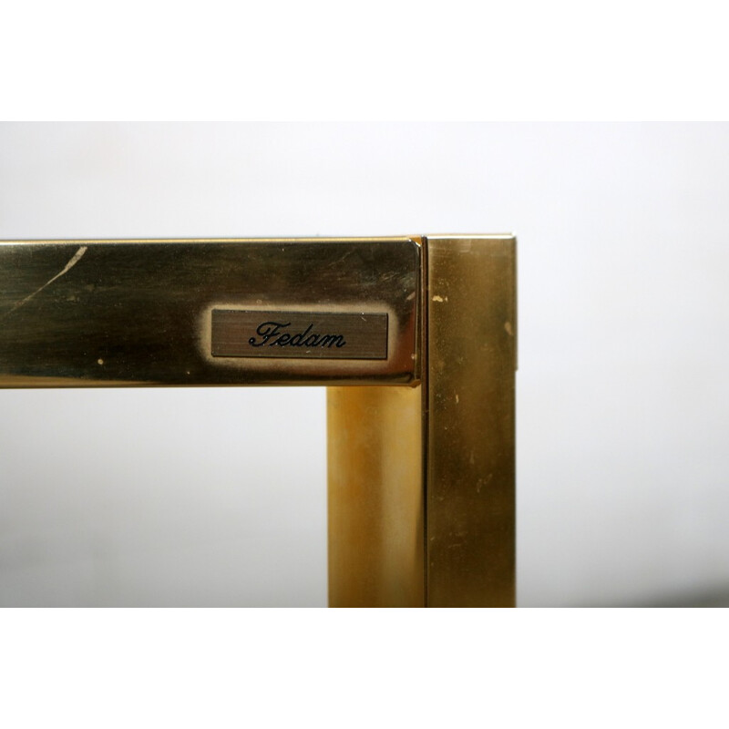 Gilded coffee table by Fedam - 1970