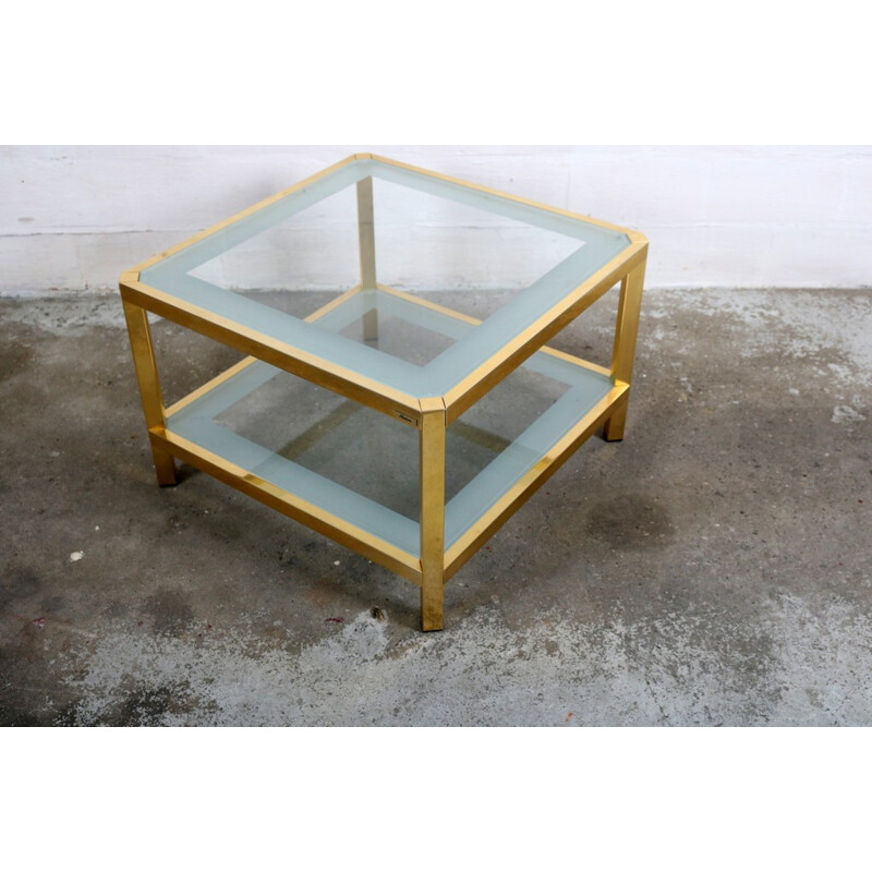Gilded coffee table by Fedam - 1970