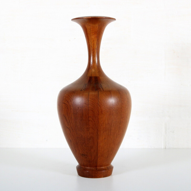 Decorative wooden vase by De Coene - 1960s