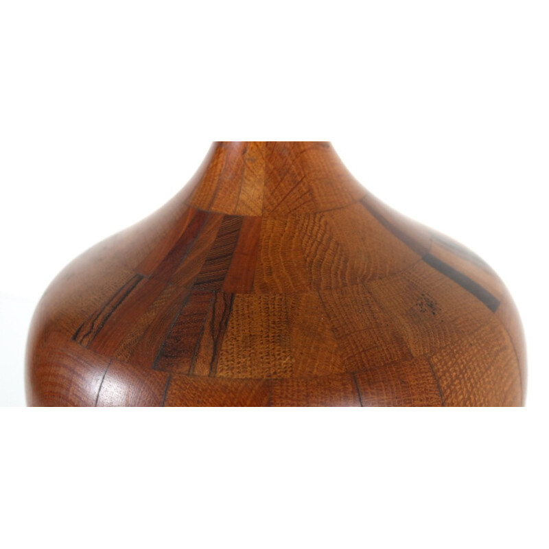 Decorative wooden vase by De Coene - 1960s