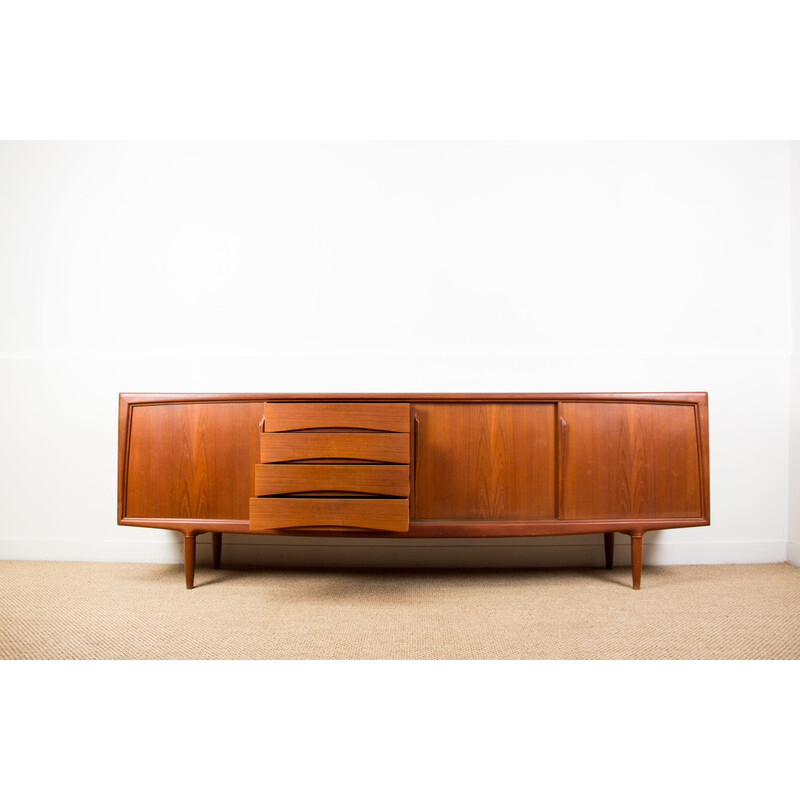 Vintage Danish teak sideboard by Gunni Omman for Axel Christensen Odder, 1960s