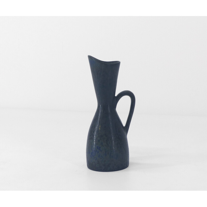 Vintage blue stoneware vase by Carl Harry Stalhane for Rörstrand, 1960