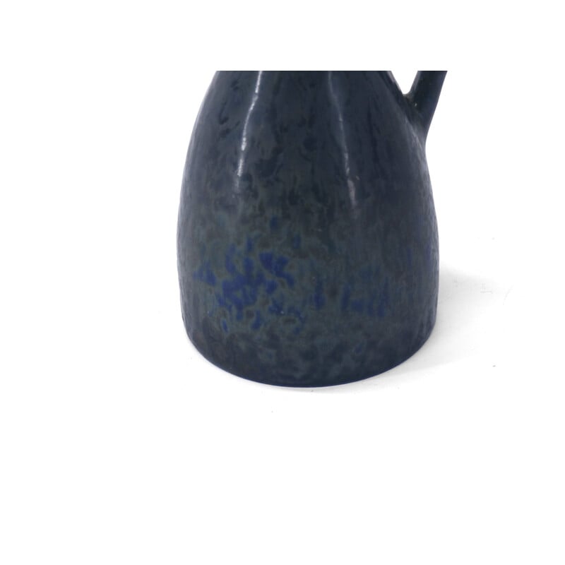 Vaso vintage in gres blu di Carl Harry Stalhane per Rörstrand, 1960