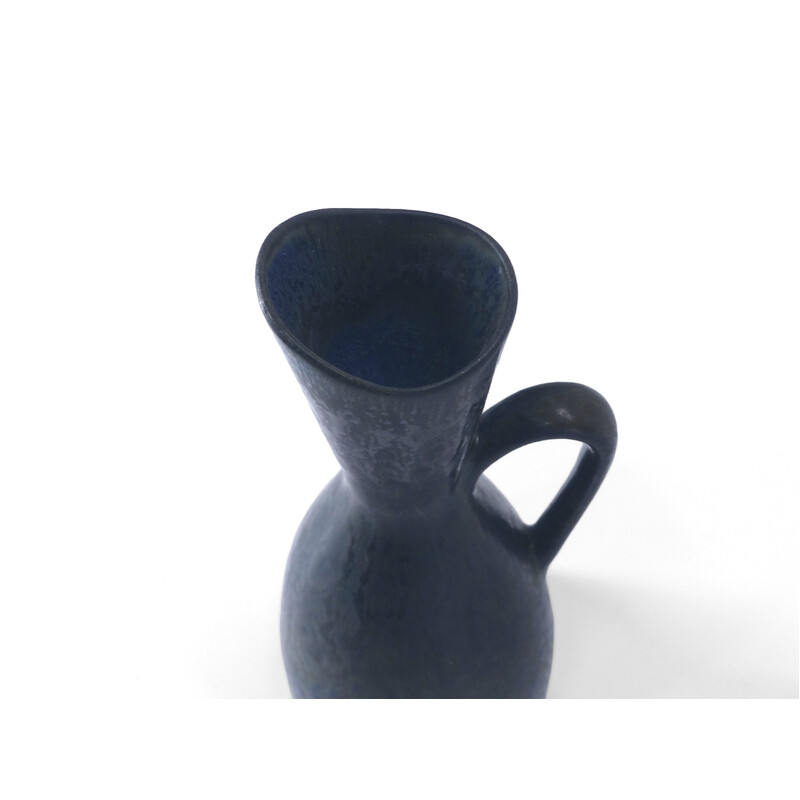 Vase vintage en grès bleu par Carl Harry Stalhane pour Rörstrand, 1960