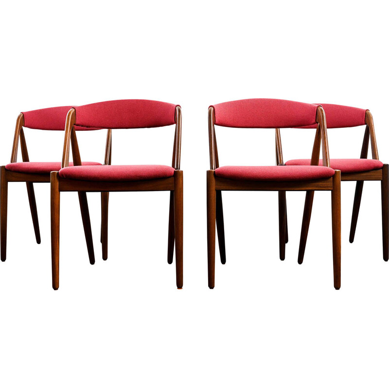 chaise vintage modèle - tissu rouge