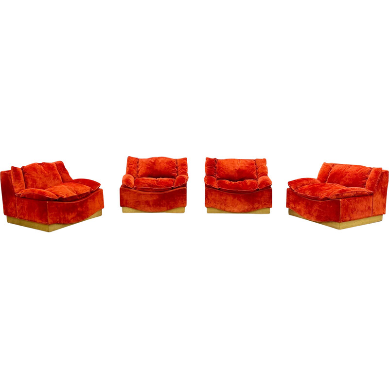 Vintage armchairs by Luciano Frigerio, 1970