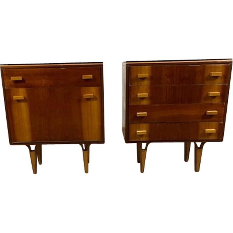 Pair of vintage night stands by Frantisek Mezulanik