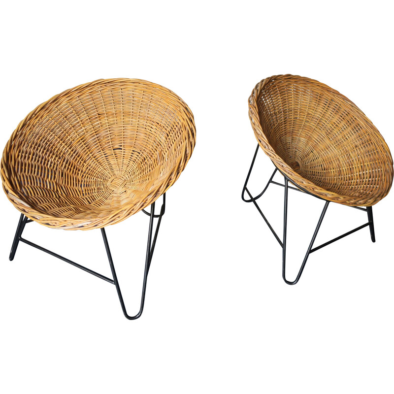 Paire de fauteuils pods - bambou