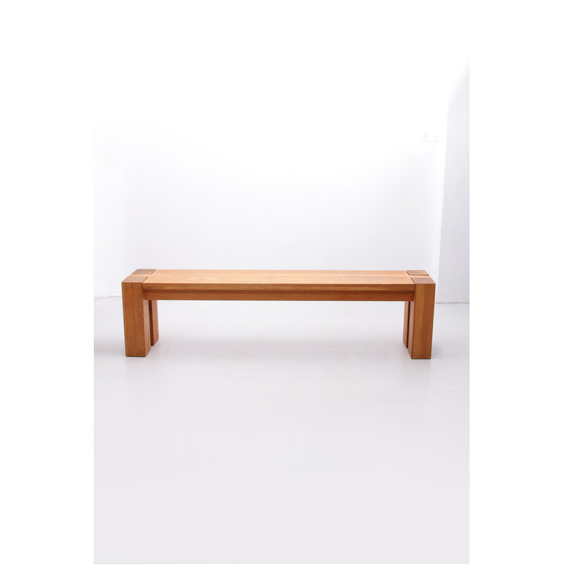 Vintage oakwood bench, 1960