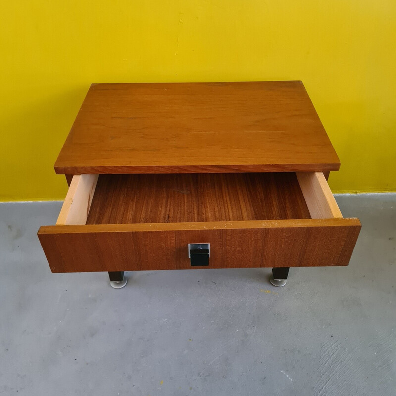 Vintage teak and wengé side table, 1960s