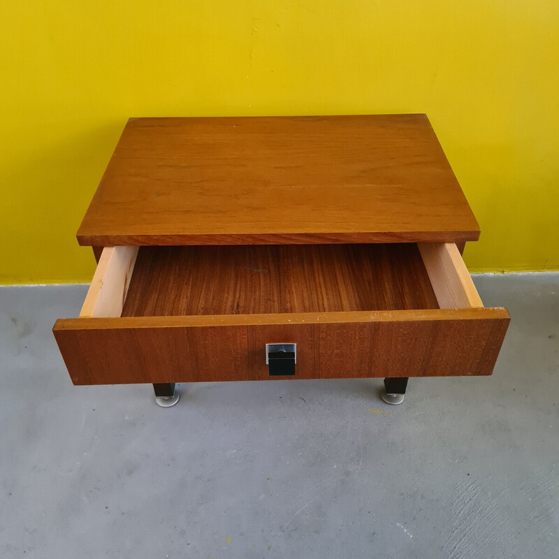 Vintage teak en wengé bijzettafel, 1960