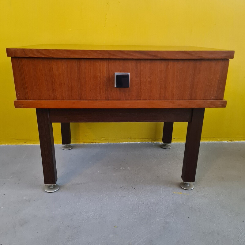 Vintage teak and wengé side table, 1960s