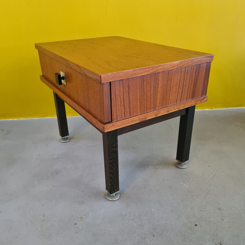 Vintage teak and wengé side table, 1960s