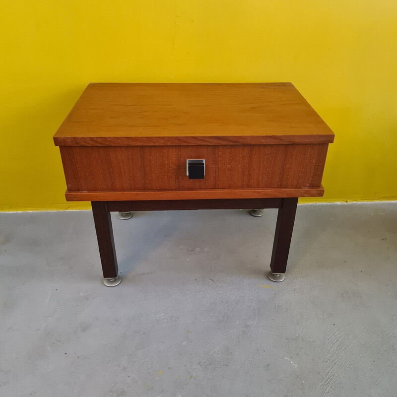 Vintage teak and wengé side table, 1960s