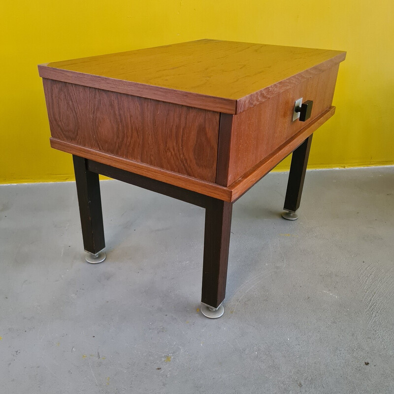 Vintage teak en wengé bijzettafel, 1960