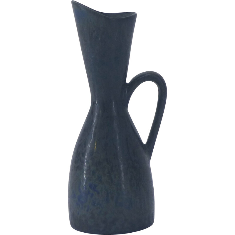 Vaso vintage in gres blu di Carl Harry Stalhane per Rörstrand, 1960
