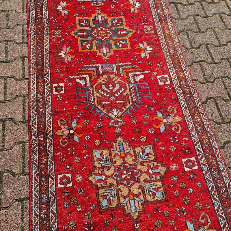 Vintage handgeknoopt wollen Karadja tapijt, 1970