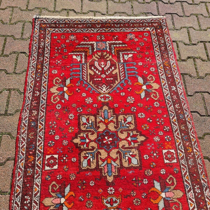 Vintage handgeknoopt wollen Karadja tapijt, 1970