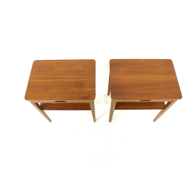 Vintage Scandinavian teak night stand by Björkås Möbelfabrik, Sweden 1960