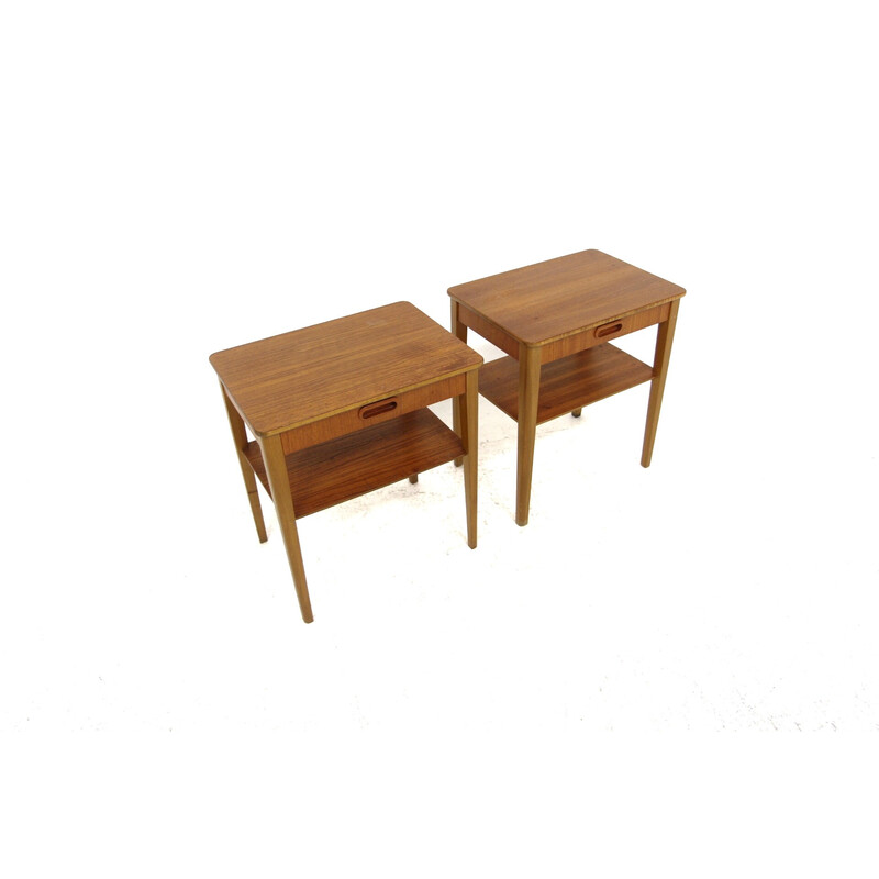 Vintage Scandinavian teak night stand by Björkås Möbelfabrik, Sweden 1960