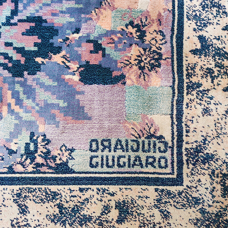 Vintage vloerkleed in zuivere wol van Giorgetto Giugiaro voor Paracchi, Italië 1990