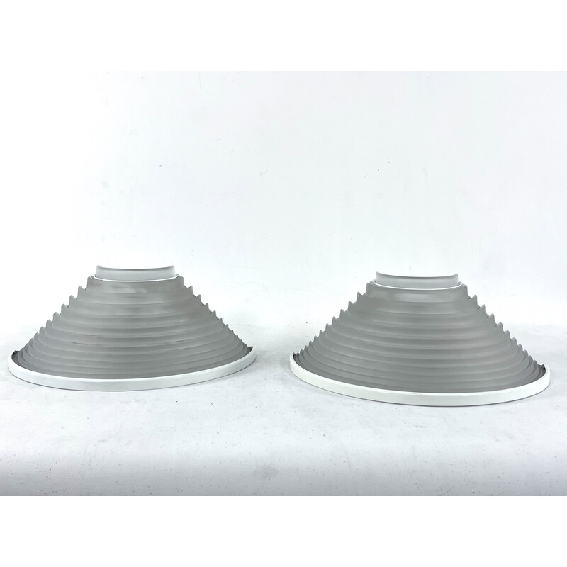 Pair of vintage Egisto 38 wall lamps by Angelo Mangiarotti for Artemide, Italy 1980s