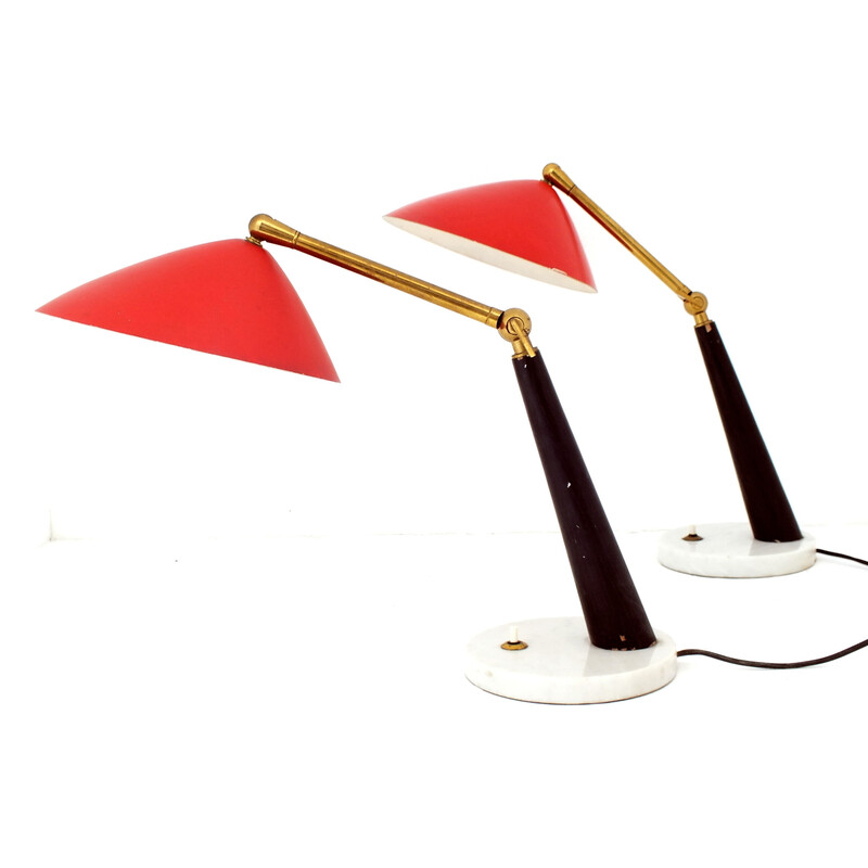 Lampe vintage par Oscar Torlasco pour Stilux, Italie 1955