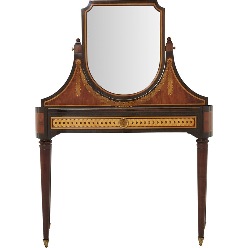 Vintage Art Deco marquetry vanity, 1920