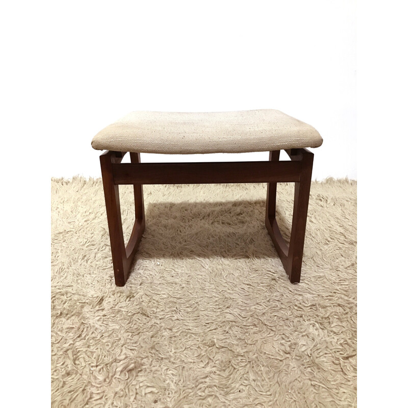 G-Plan cream color stool - 1960s