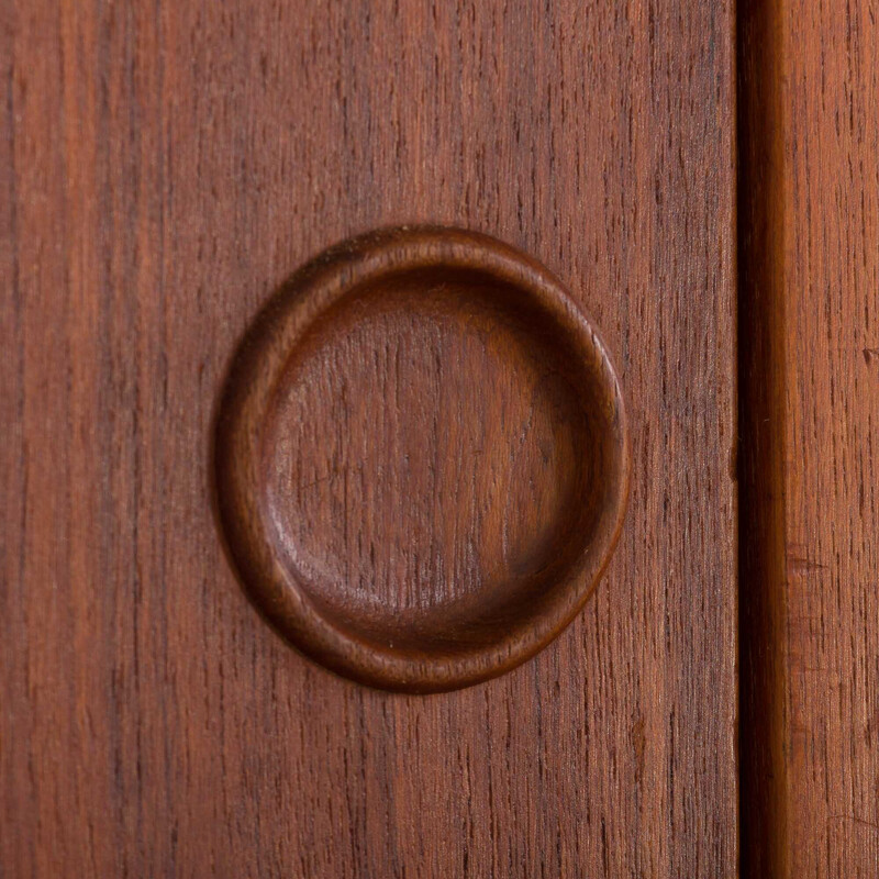 Vintage Danish modular teak bookcase by Kai Kristiansen for Fm Møbler, 1960s