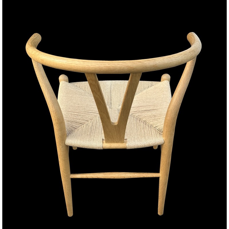 Conjunto de 6 cadeiras de madeira de carvalho vintage Wishbone de Hans Wegner para Carl Hansen e Filho