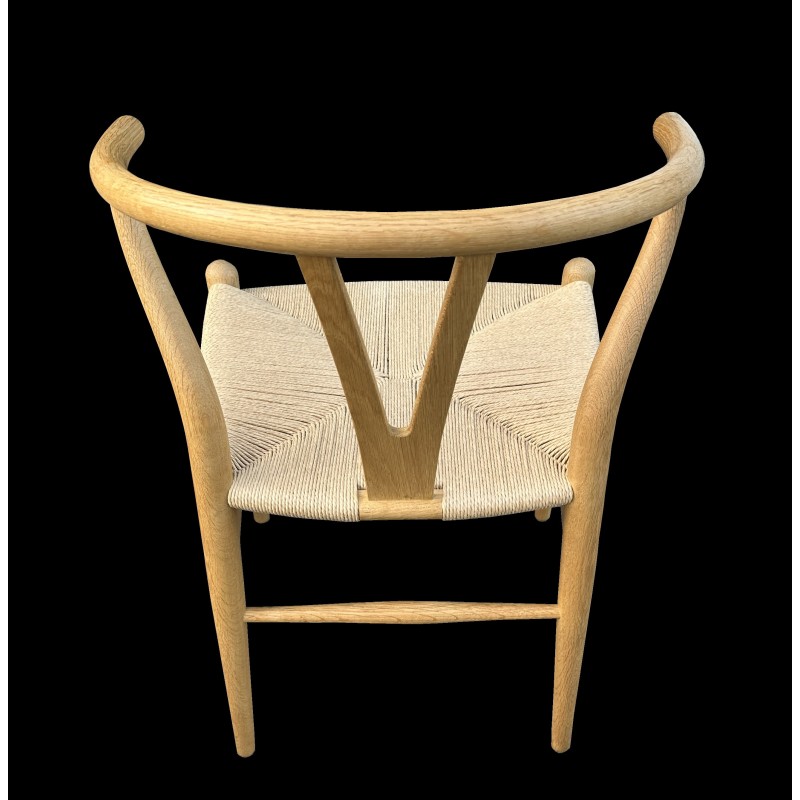 Set di 6 sedie vintage Wishbone in legno di quercia di Hans Wegner per Carl Hansen and Son