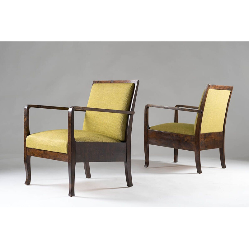 Pair of Swedish art deco easy chairs - 1930s