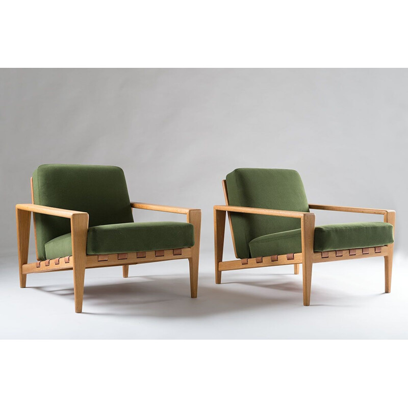 Pair of Scandinavian mid century low chairs by Svante Skogh - 1950s