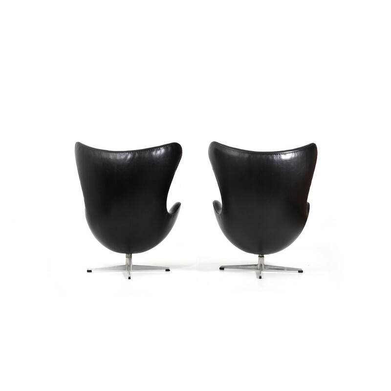Paire de fauteuils vintage Egg d'Arne Jacobsen pour Fritz Hansen, 1958
