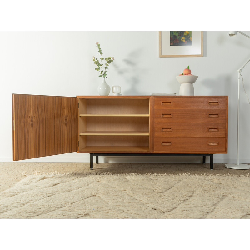 Vintage sideboard in teak veneer with one door by Poul Hundevad, Denmark 1960s