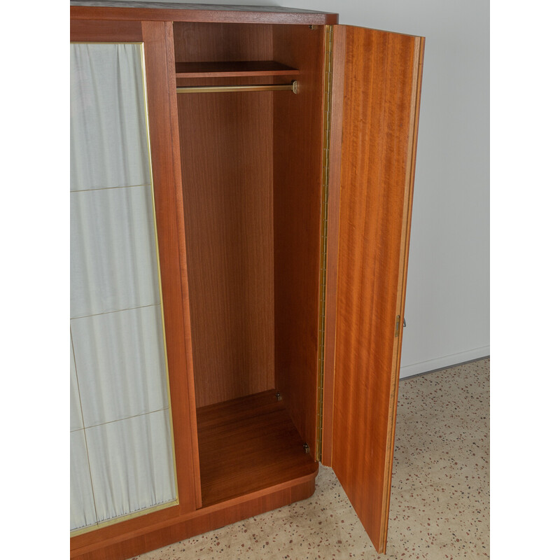 Vintage cabinet in marcore veneer with three cupboard doors, Germany 1950s