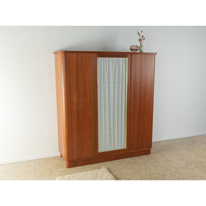 Vintage cabinet in marcore veneer with three cupboard doors, Germany 1950s